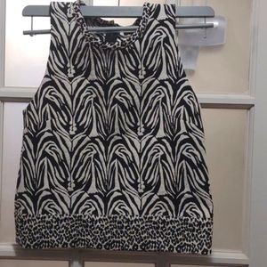 Women's business black and white top size S